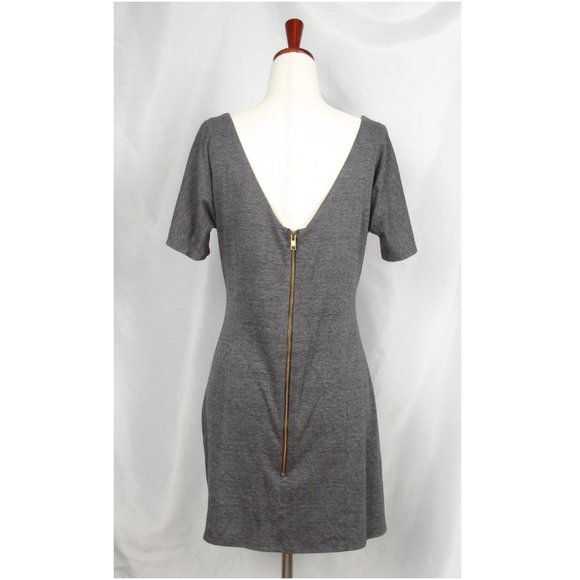 ellelauri Open Back Mini Dress Heathered Gray - Small - Picture 4 of 11